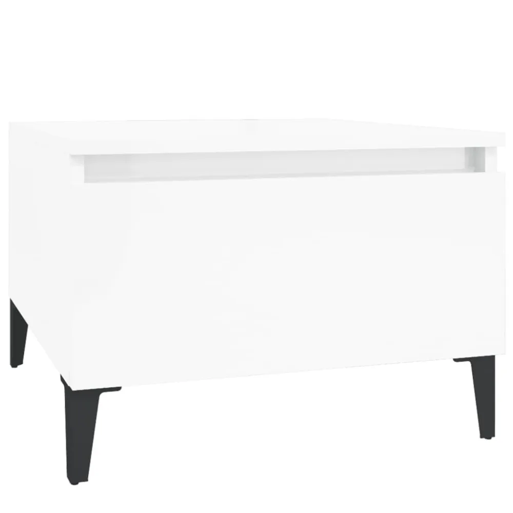 Mesa de apoio 50x46x35 cm derivados de madeira branco resplandecente