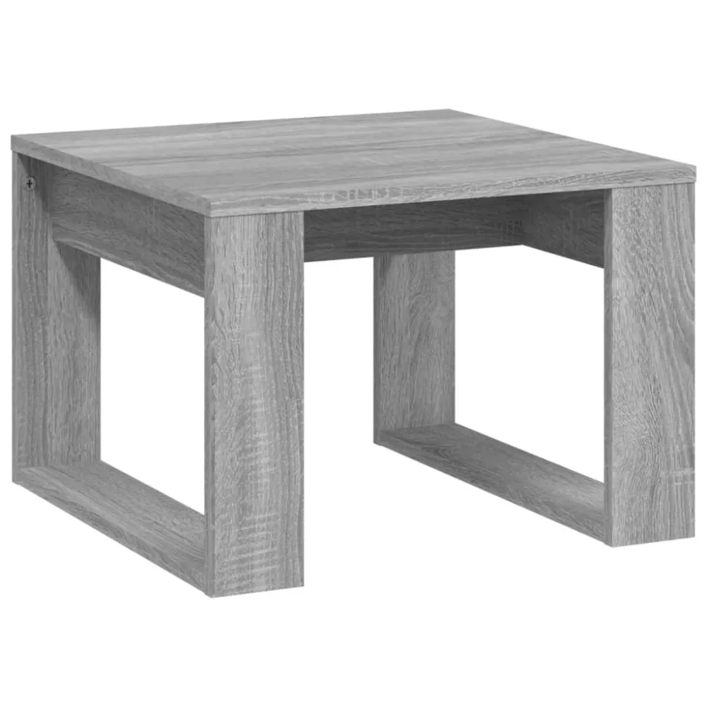 Mesa de apoio 50x50x35 cm derivados de madeira cinzento sonoma Fácil de Limpar