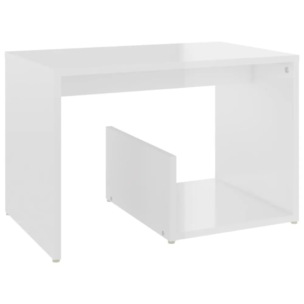 Mesa de apoio 59x36x38 cm derivados de madeira branco radiante