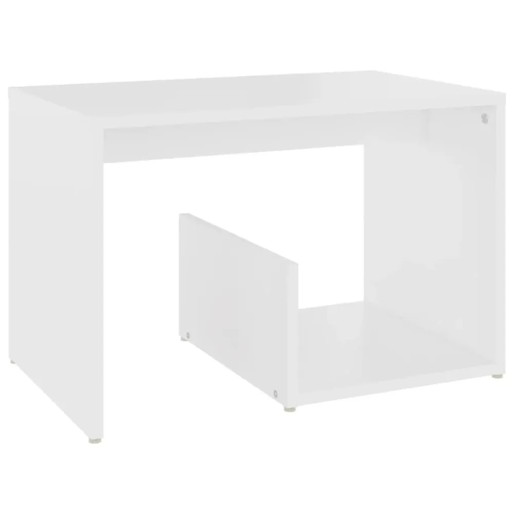Mesa de apoio 59x36x38 cm derivados de madeira branco com Ajuste de Altura
