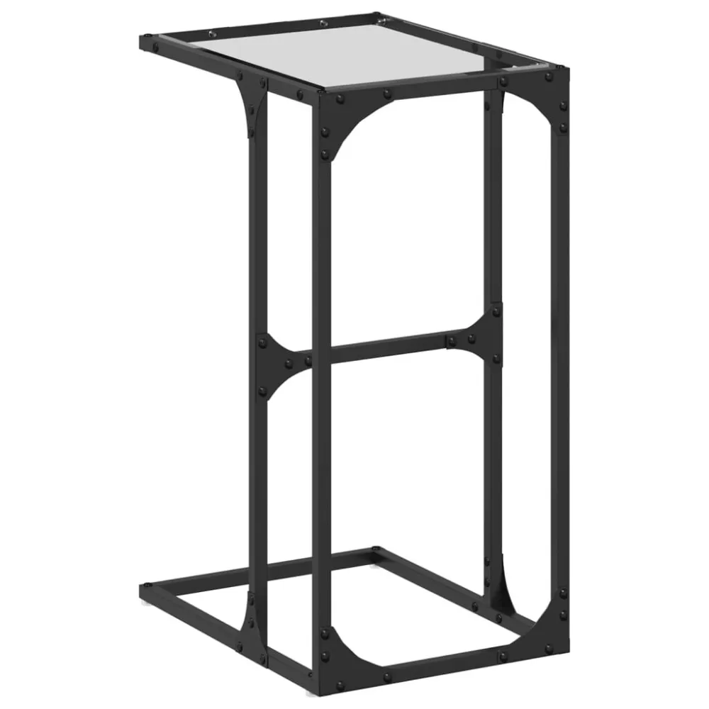 Mesa de Bistrô Mesa de apoio com vidro transparente 40x30x61,5 cm ço