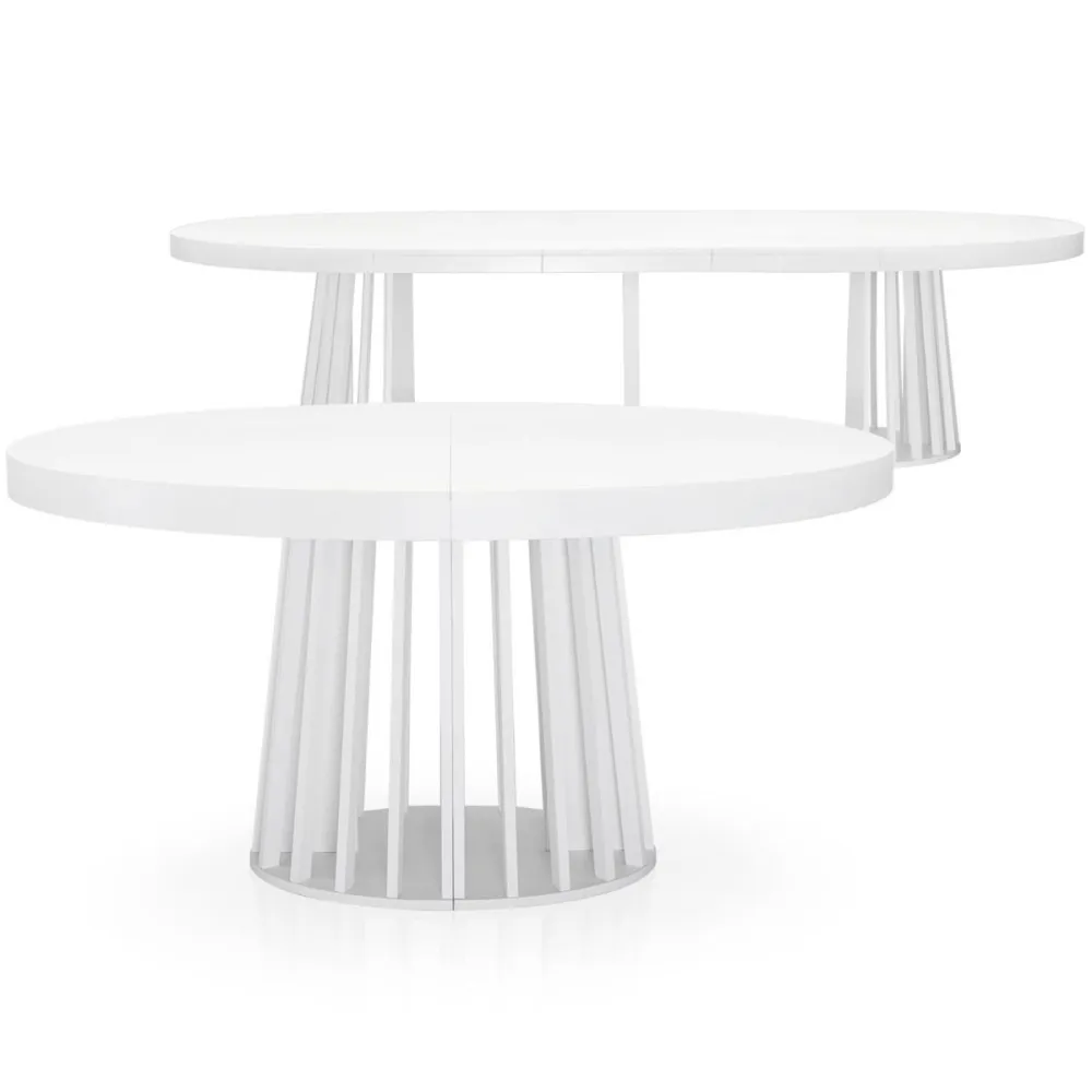 Mesa de Bistrô Mesa oval extensível Eliza Branca.
