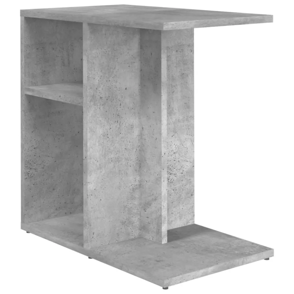 Mesa de Canto para Mesa de apoio 50x30x50 cm contraplacado cinzento cimento
