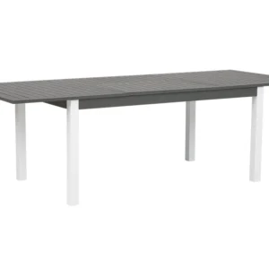 Mesa Dobrável para Mesa de jardim extensível em alumínio cinzenta e branca 168/248 x 100 cm PANCOLE