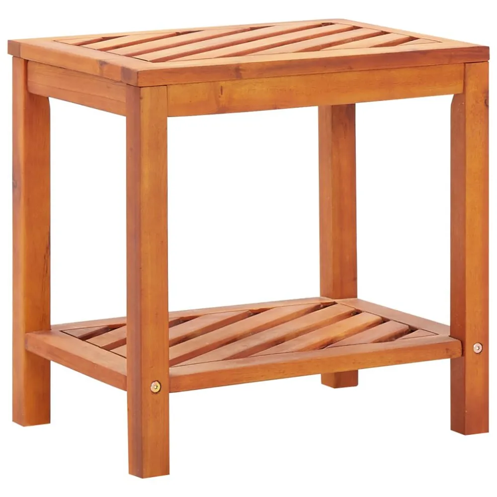 Mesa Dobrável para Mesa lateral em madeira de acácia maciç 45x33x45 cm