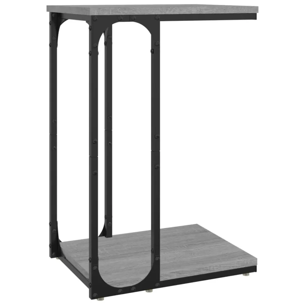 Mesa de Exterior em Mesa de apoio 40x30x60 cm derivados de madeira cinzento sonoma