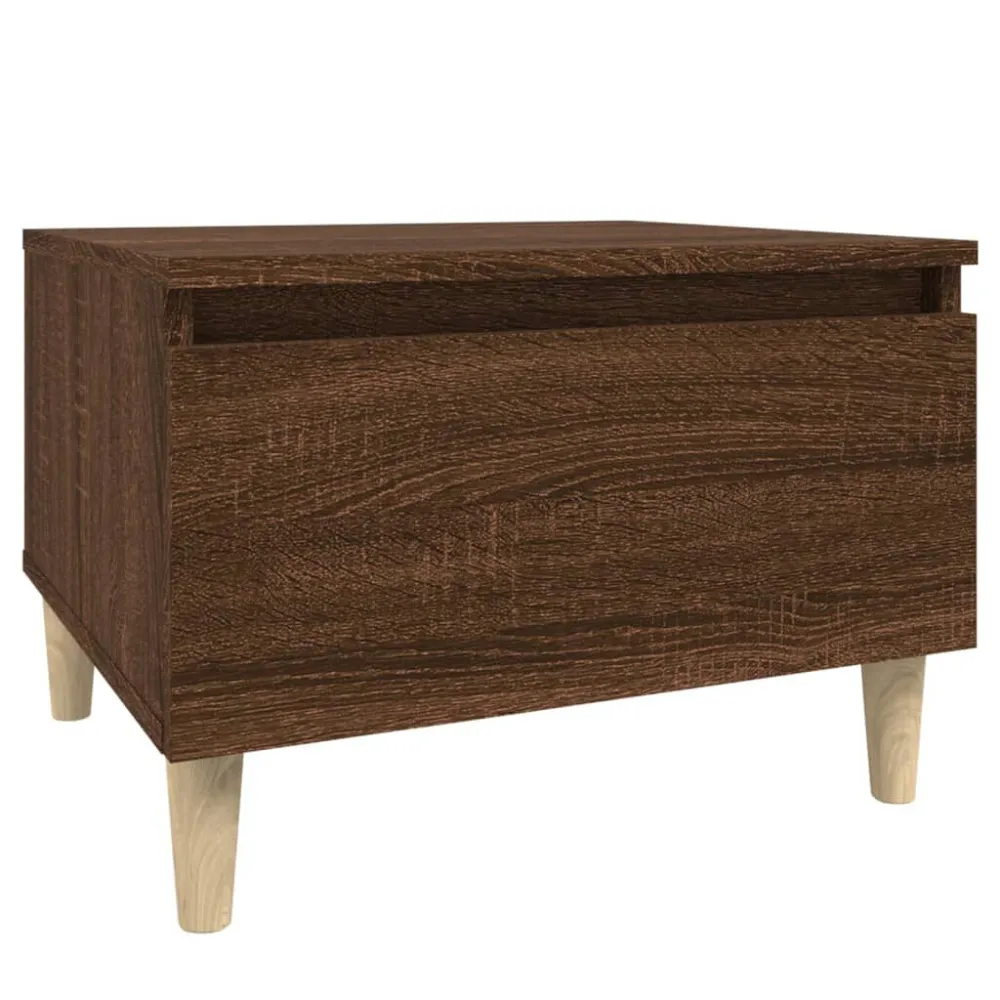 Mesa de Exterior em Mesa de apoio 50x46x35 cm derivados madeira carvalho castanho