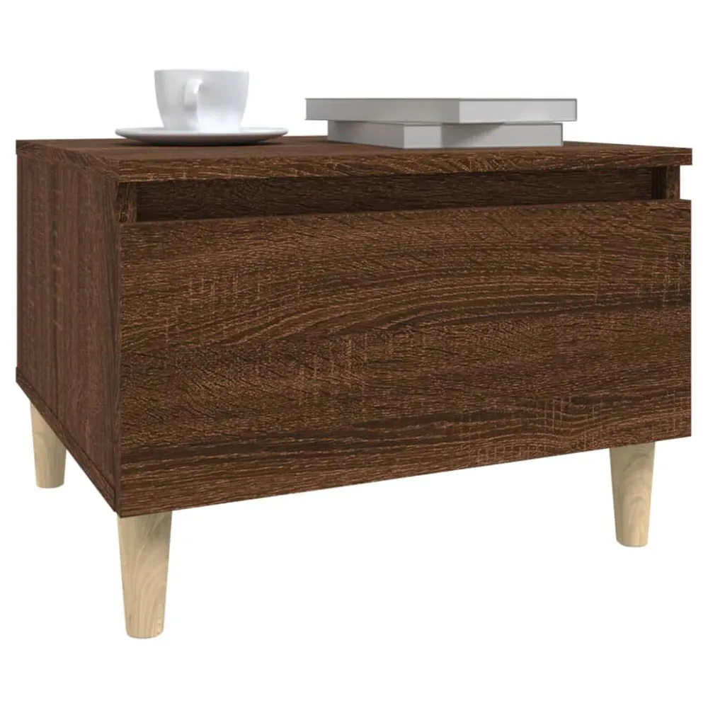 Mesa de Exterior em Mesa de apoio 50x46x35 cm derivados madeira carvalho castanho