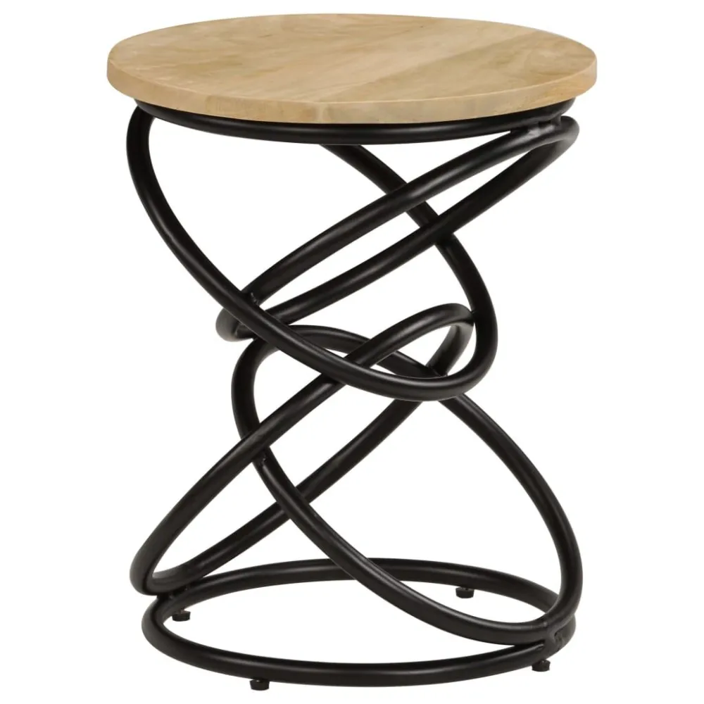 Mesa de extremidade madeira de mangueira maciç 40x50 cm | Montagem Rápida