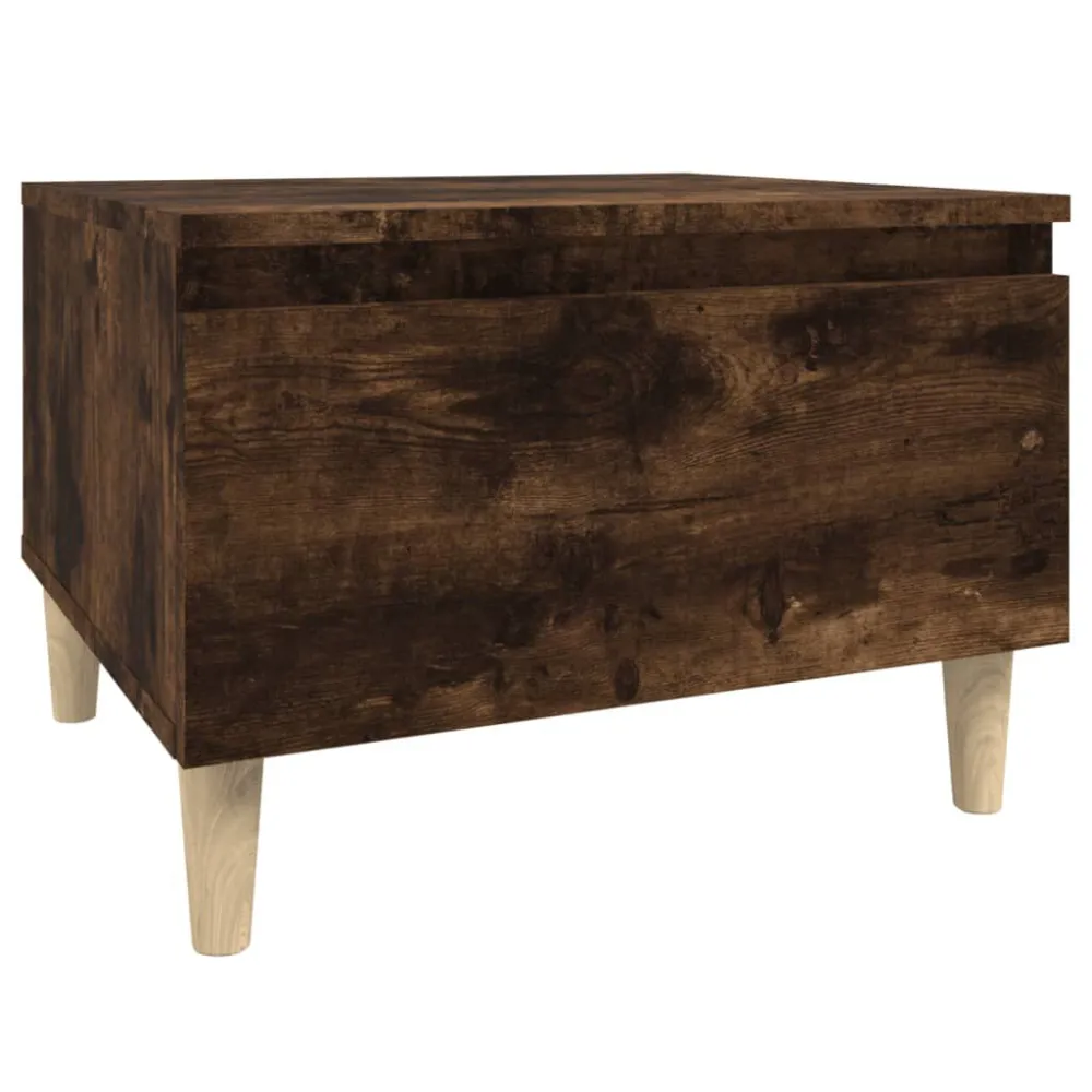 Mesa de Ferro Fundido Mesa de apoio 50x46x35 cm derivados de madeira carvalho fumado