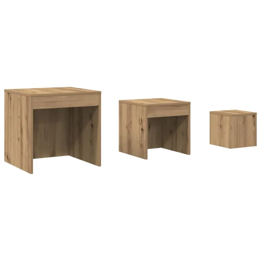 Mesa de Ferro Fundido Mesas de encastrar 3pcs derivados de madeira carvalho artisiano
