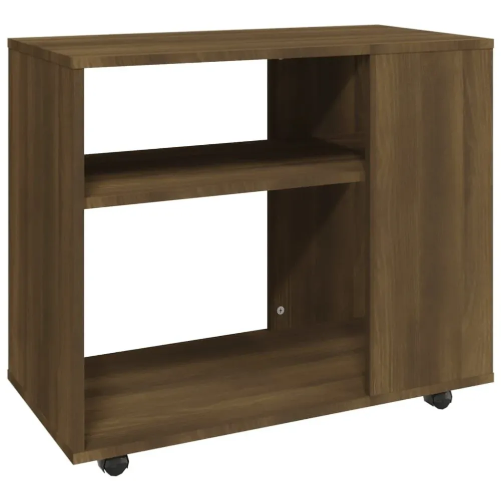 Mesa de Jardim Mesa de apoio 70x35x55cm derivados de madeira carvalho castanho