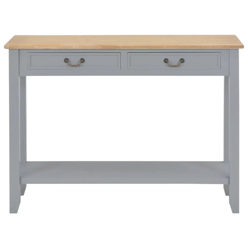 Mesa de Jardim Mesa consola 110x35x80 cm madeira cinzento