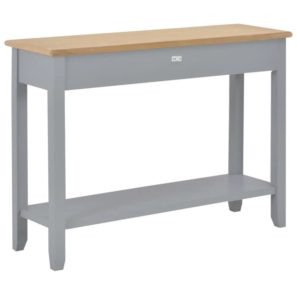 Mesa de Jardim Mesa consola 110x35x80 cm madeira cinzento