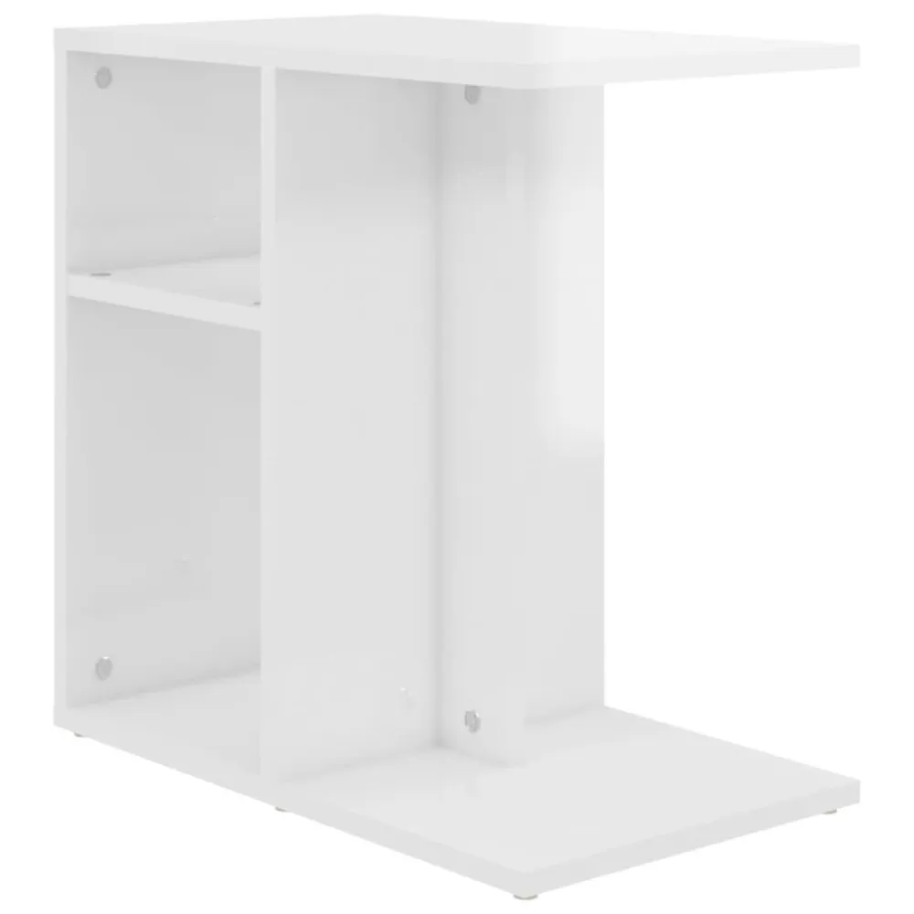 Mesa de Jardim Robusta Mesa de apoio 50x30x50 cm derivados de madeira branco cintilante
