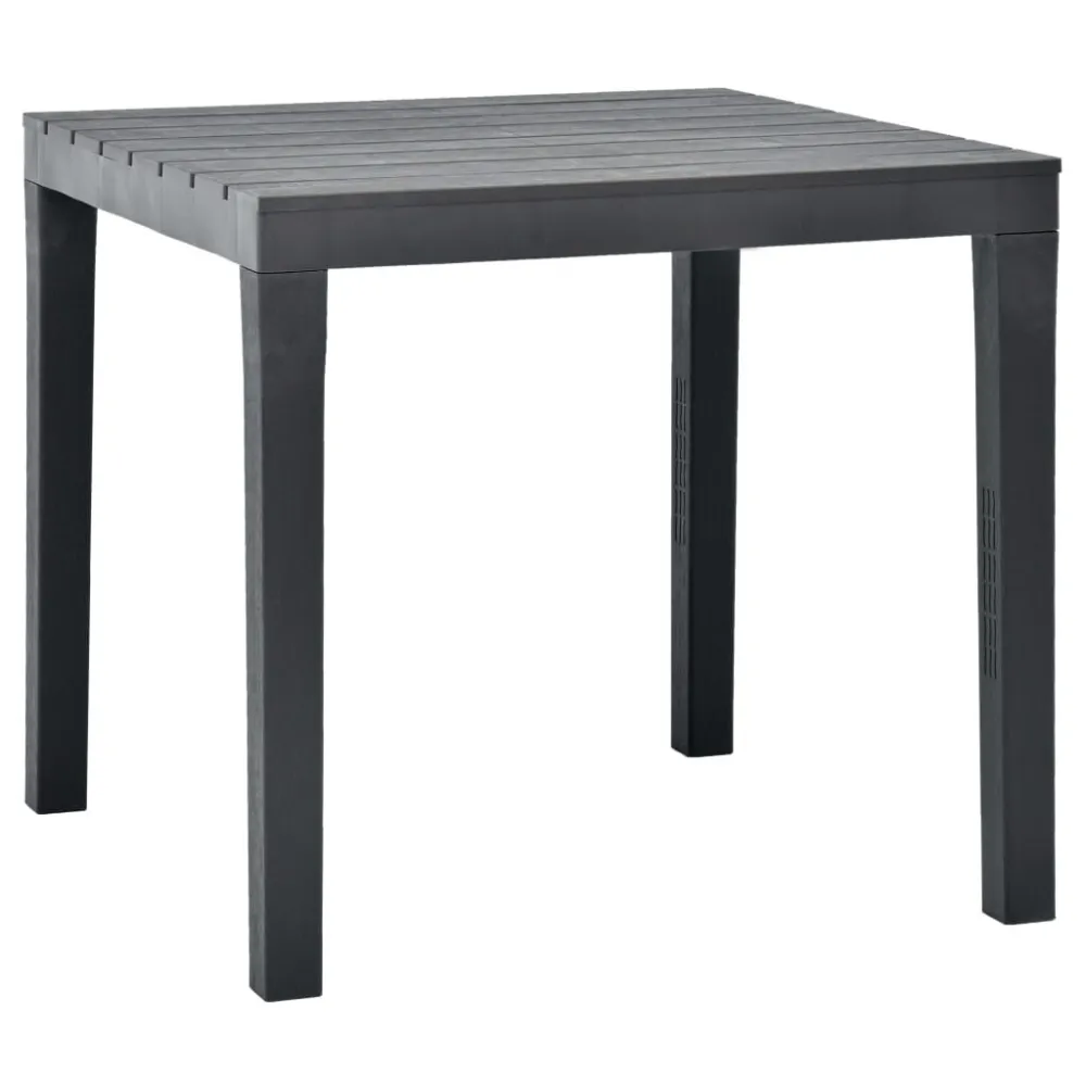 Mesa de Jardim Robusta Mesa de jardim 78x78x72 cm plástico antracite