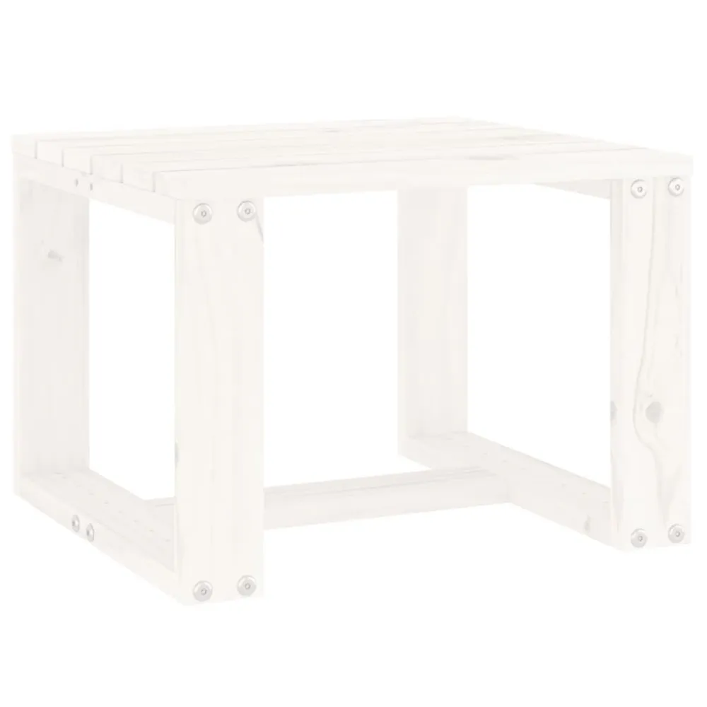 Mesa de Pátio Mesa de apoio para jardim 40x38x28,5 cm pinho maciço branco