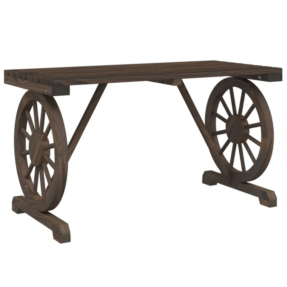 Mesa de Pátio Mesa de jardim 115x55x65 cm madeira de abeto maciç