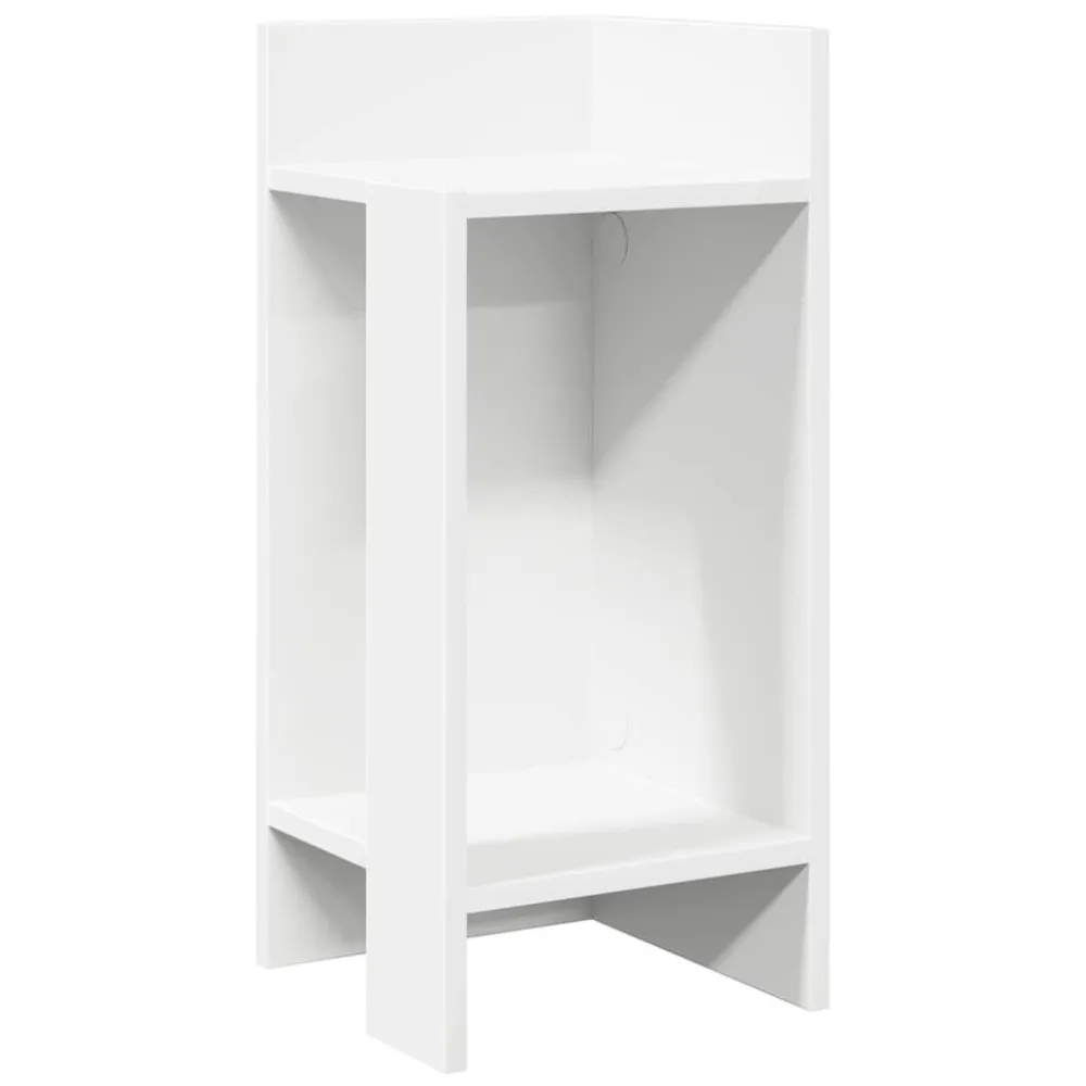 Mesas laterais 2 pcs com prateleira 110x50x103 cm branco | Resistente às Intempéries