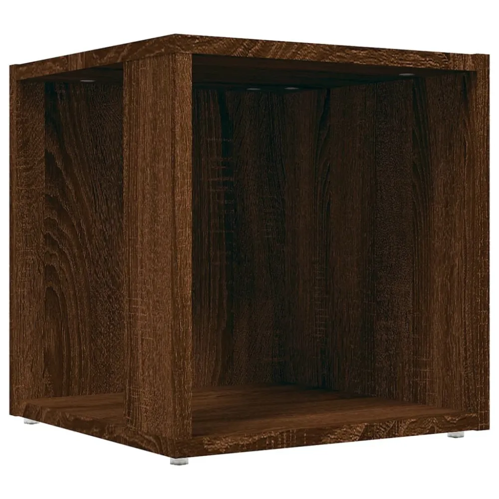 Resistente às Intempéries Mesa apoio 33x33x34,5cm derivados de madeira carvalho castanho