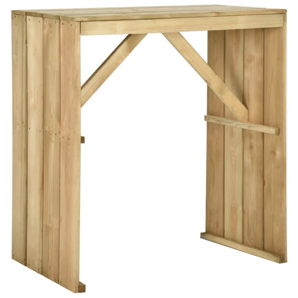 Mesa de bar 100x60x110 cm pinho impregnado Fácil de Limpar