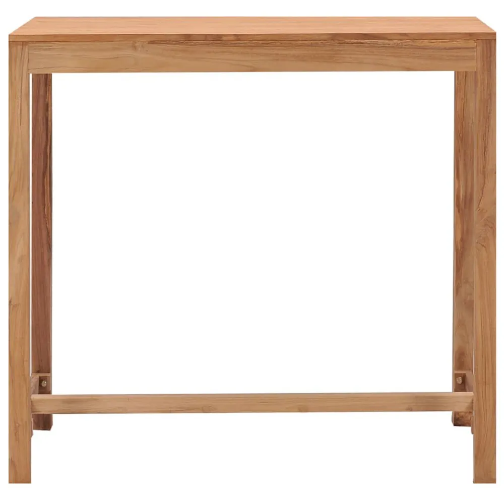 Mesa de bar para jardim 110x60x105 cm madeira de teca maciç com Ajuste de Altura