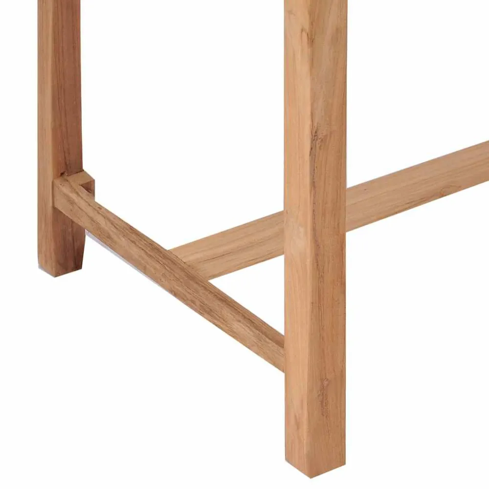 Mesa de bar para jardim 110x60x105 cm madeira de teca maciç com Ajuste de Altura
