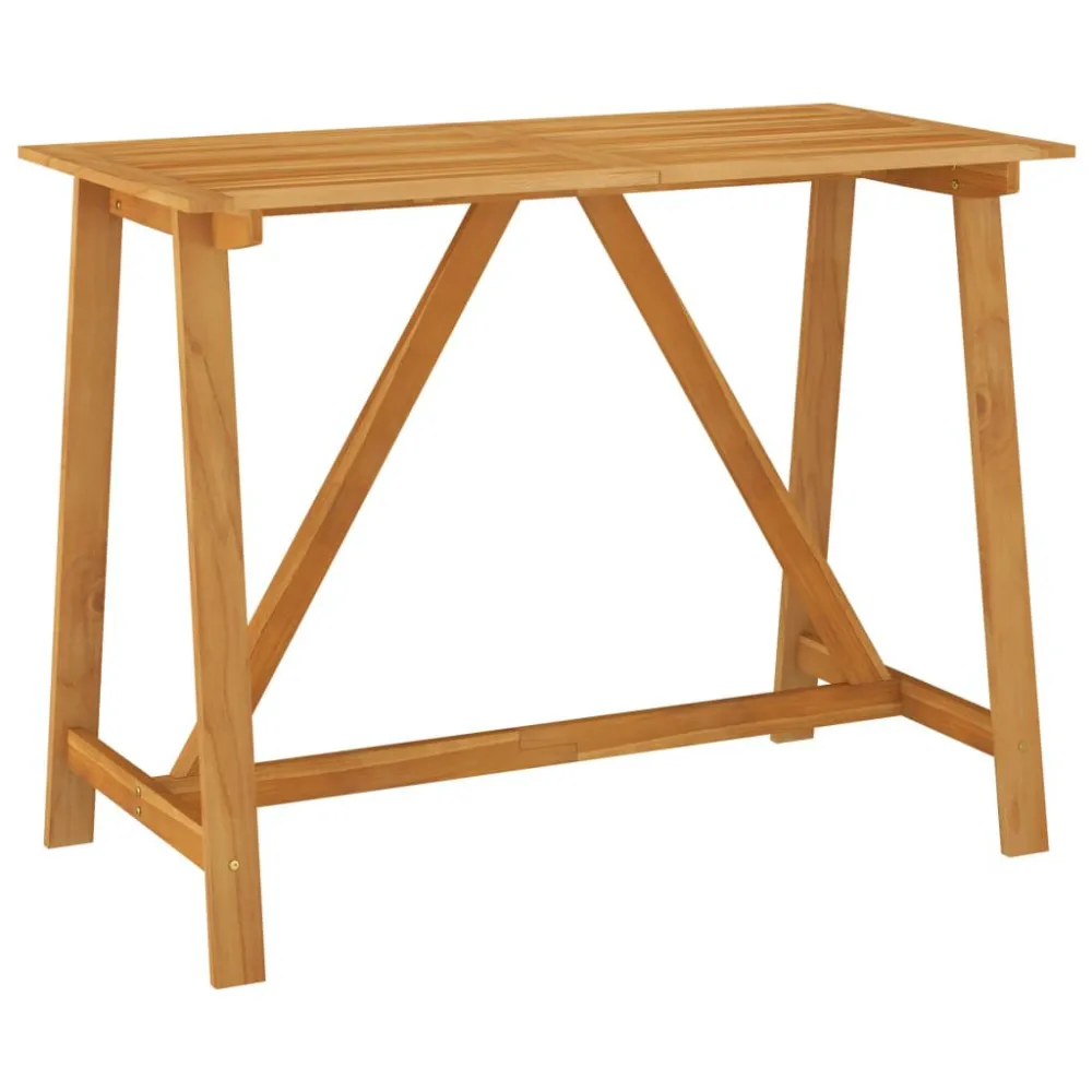 Mesa de bar para jardim 140x70x104 cm madeira de acácia maciç para Churrasqueiras e Áreas de Lazer