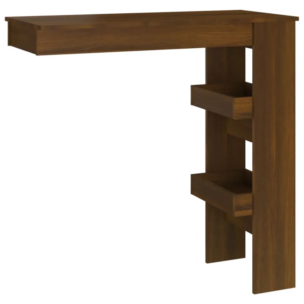 Mesa de Canto para Mesa bar parede 102x45x103,5cm derivados madeira carvalho cast.