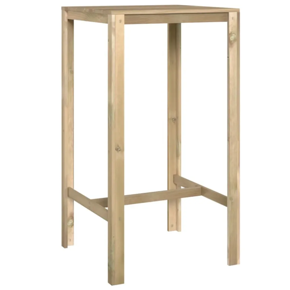 Premium para Exterior Mesa de bar 60x60x110 cm madeira de pinho impregnada