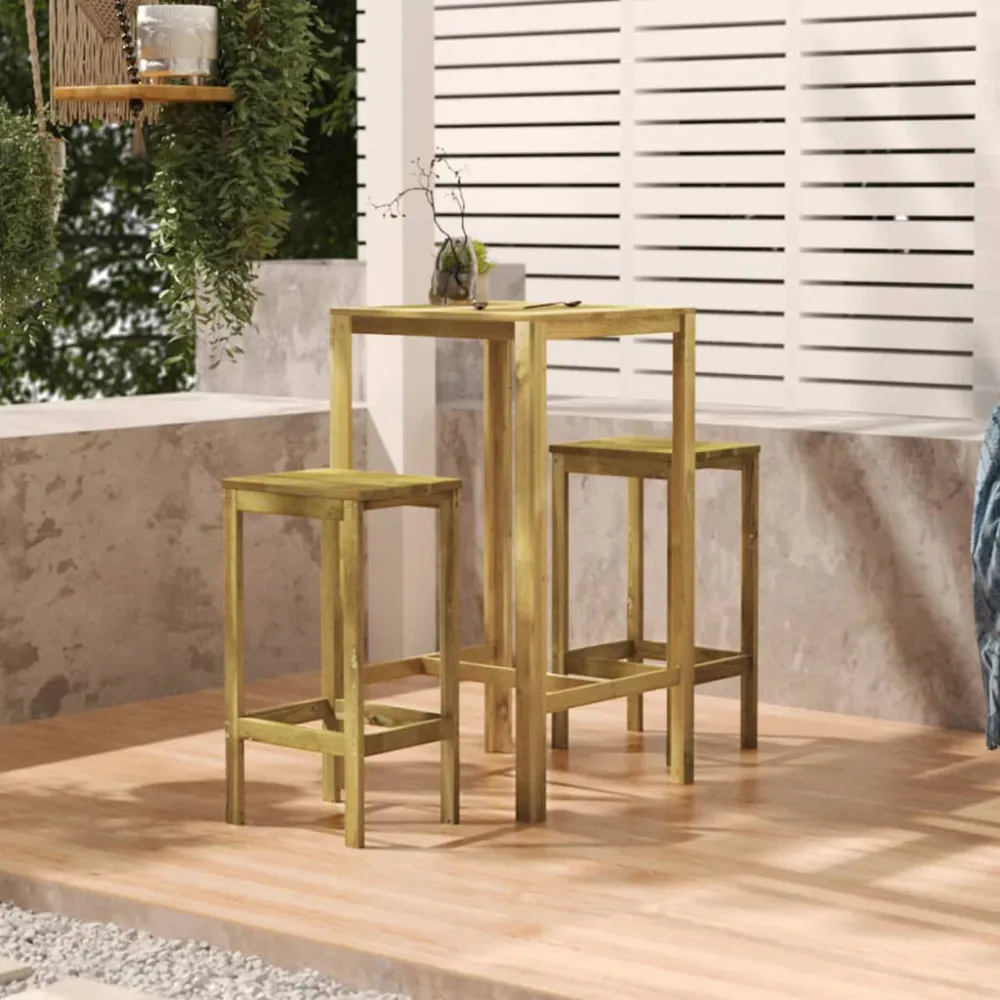 Premium para Exterior Mesa de bar 60x60x110 cm madeira de pinho impregnada