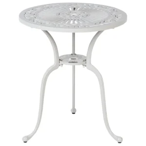 Mesa de varanda em metálico branco ø 61 cm DASCIO Fácil de Limpar