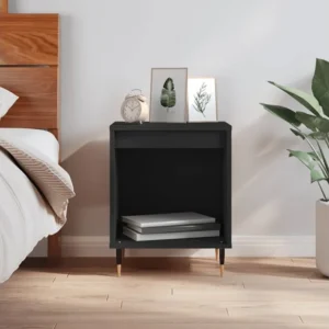 Cama Articulada Mesa de cabeceira 40x35x50 cm derivados de madeira preto