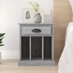 Cama Articulada Mesa de cabeceira 43x36x50 cm cinzento sonoma