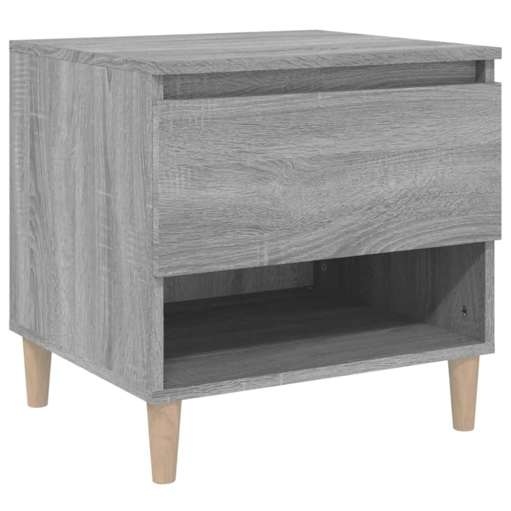 Cama Articulada Mesa de cabeceira 50x46x50 cm derivados de madeira cinza sonoma