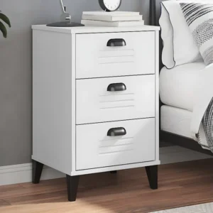 Cama Articulada Mesa de cabeceira VIKEN madeira de pinho maciç branco