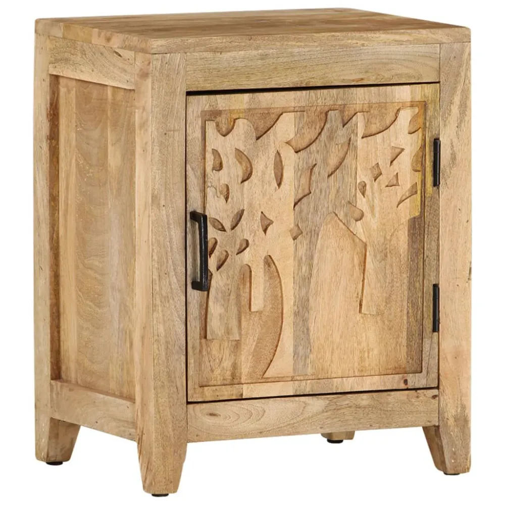 Cama com Cabeceira Mesa de cabeceira 40x30x50 cm madeira de mangueira maciç