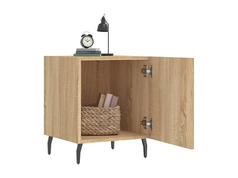 Cama Baú Mesa cabeceira 2peças 40x40x50cm deriv. madeira carvalho sonoma