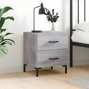 Cama Baú Mesa cabeceira 40x35x47,5 cm derivados madeira sonoma cinza