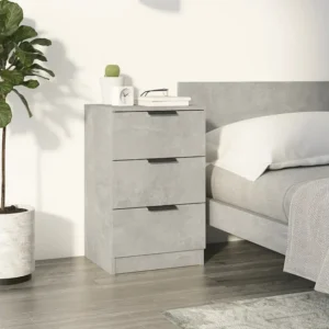 Cômoda Organizadora Mesa de cabeceira 40x36x65 cm cinzento cimento