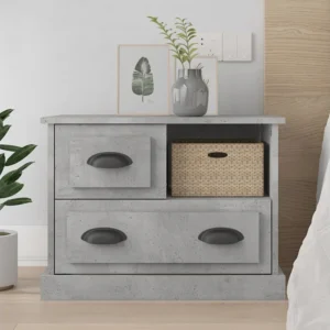 Cômoda Organizadora Mesa de cabeceira 60x39x45 cm cinzento cimento