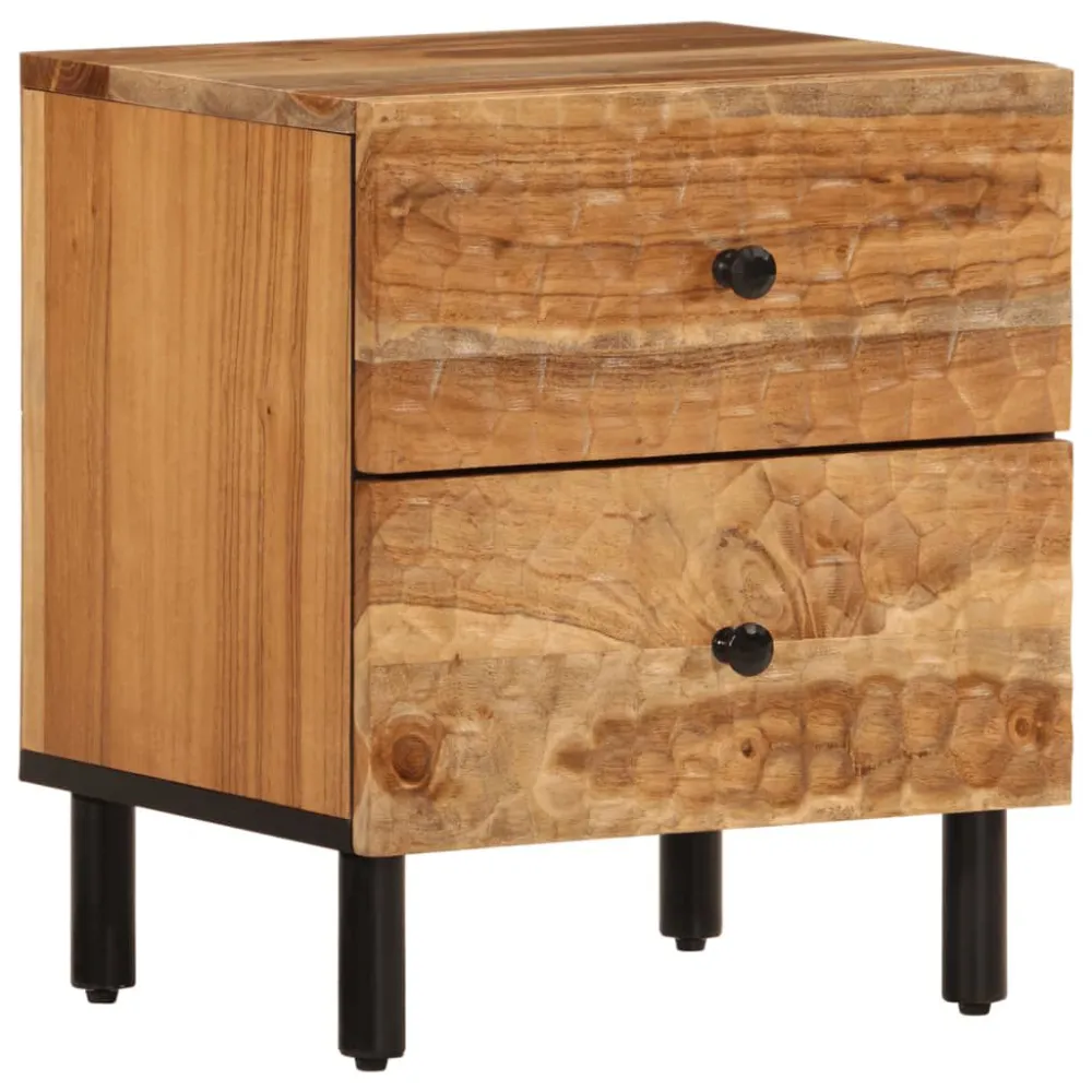 Design de Luxo Mesa de cabeceira 40x33x46 cm madeira de acácia maciç