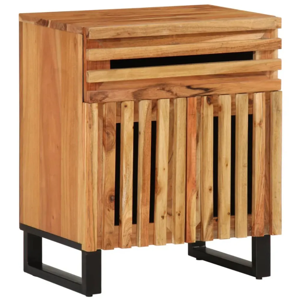 Ergonômico Mesa de cabeceira 50x34x60 cm madeira mangueira maciç castanho