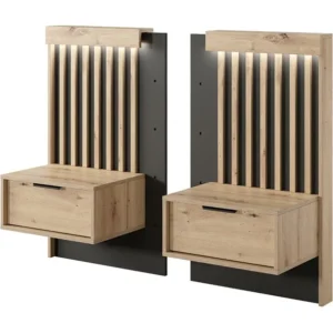 Ergonômico Mesa Cabeceira TALLY NS51 2D 51x40x104 Bege