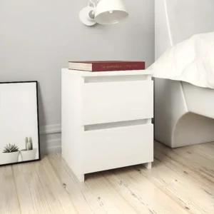 Ergonômico Mesas de cabeceira 2 peças 30x30x40 cm contraplacado branco