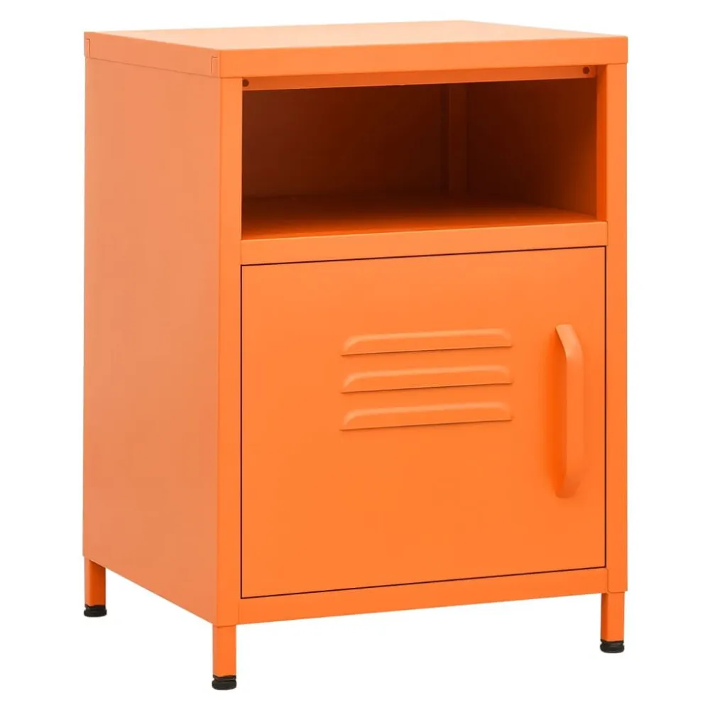 Mesa de cabeceira 35x35x51 cm ço laranja | Design Escandinavo |