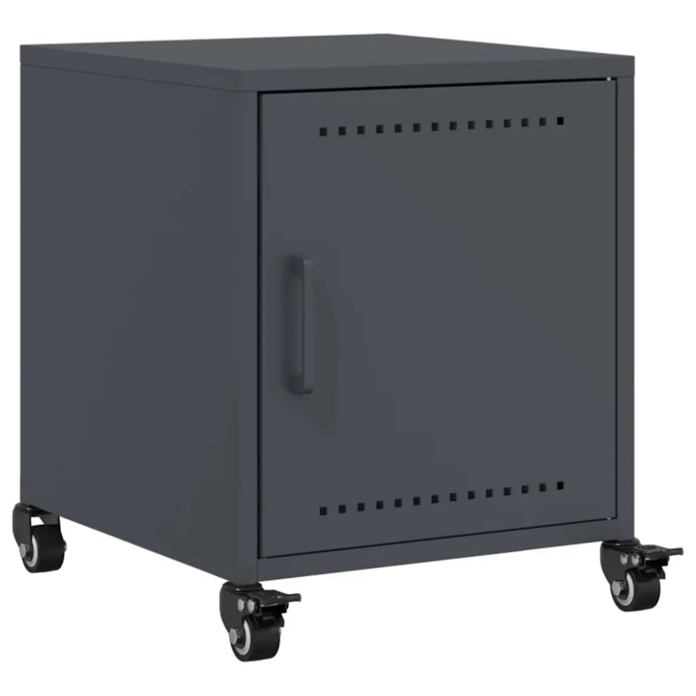 Mesa de cabeceira 36x39x43,5 cm ço antracite Tecido Resistente