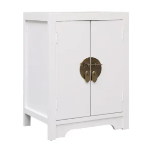 Mesa de cabeceira 38x28x52 cm madeira de paulownia branco com Garantia Estendida