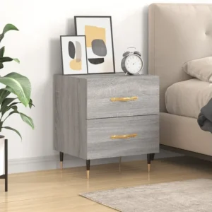 Mesa cabeceira 40x35x47,5 cm derivados madeira sonoma cinza em Pinho Natural