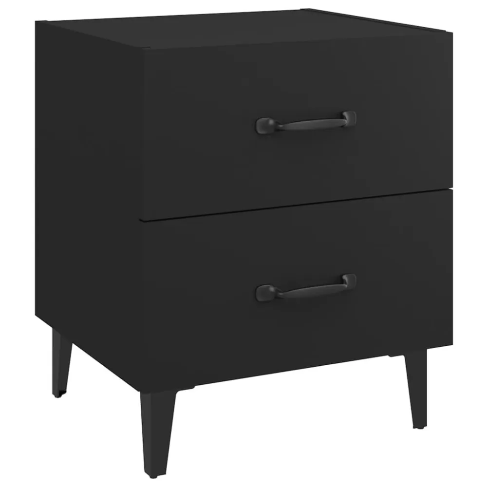 Mesa de cabeceira 40x35x47,5 cm preto Tecido Resistente